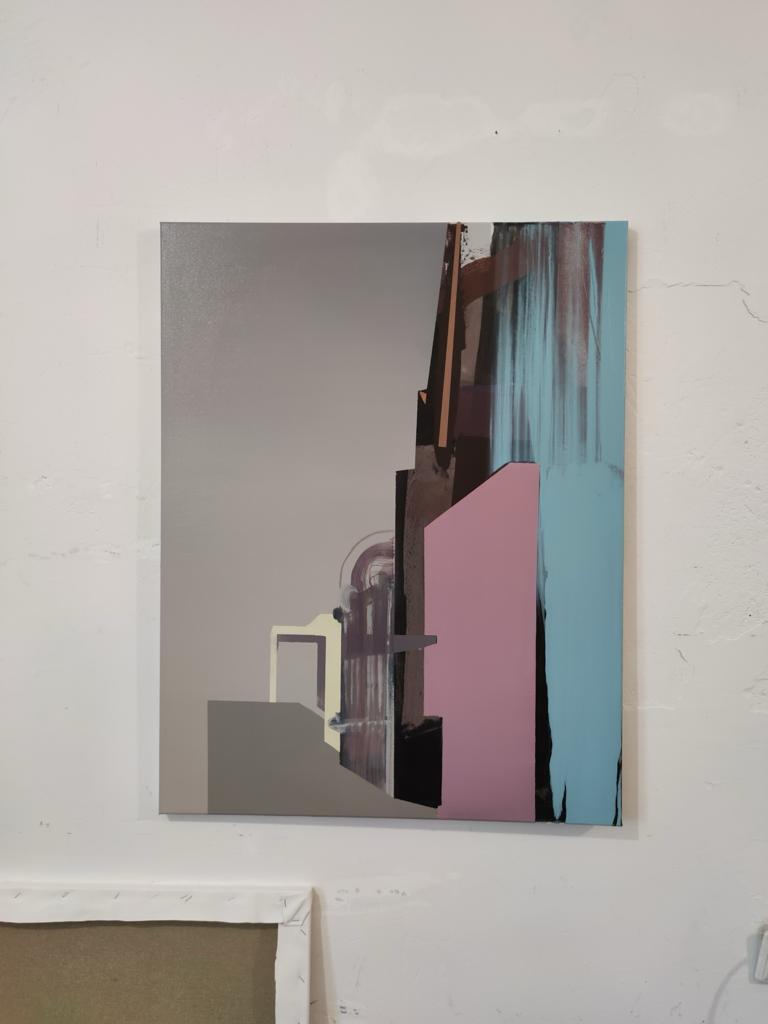Stage of shape outlining in painting process