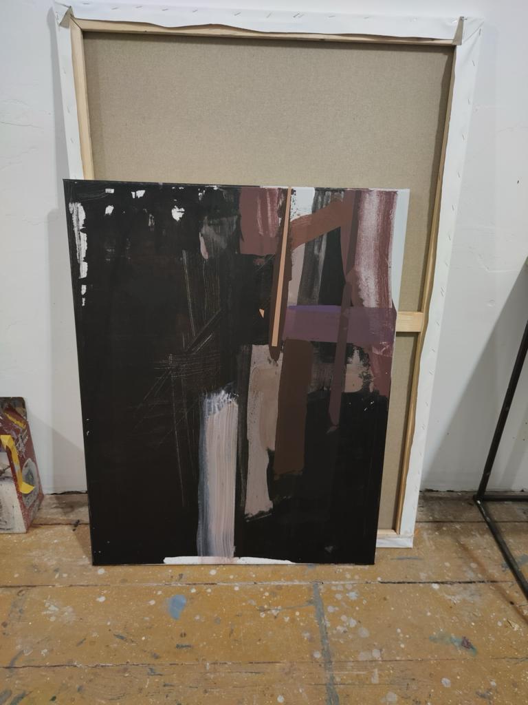 Stage of shape outlining in painting process